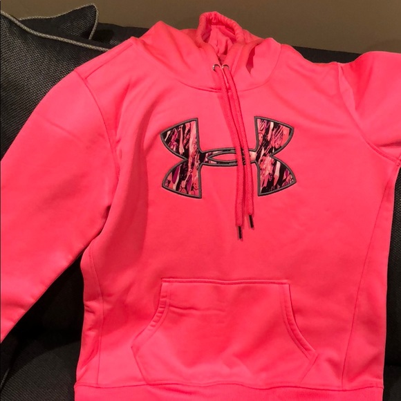 Under Armour Tops - Neon Pink Under Armour Sweatshirt